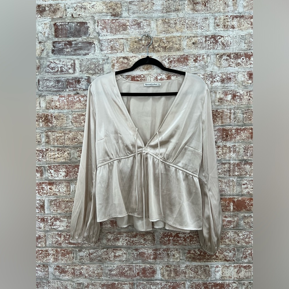 Abercrombie & Fitch Champagne Satin Blouse